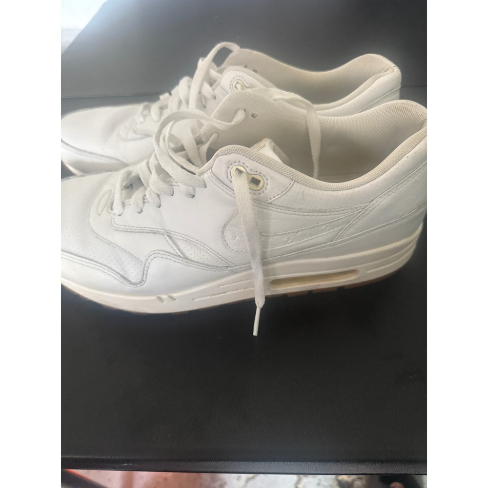 Nike Air Max 1 LTR Premium White Gum Mens Sneakers 705007-111 Size 13